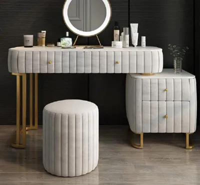 Produktbild von Designer Konsolen Schminktisch Kosmetik Tisch Spiegel Kommode Frisier Tische Neu