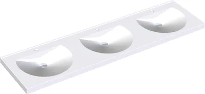 Immagine prodotto di Lavabo KWC AR, RONDA, MIRANIT, 2100x125x530 mm, 3 vasche rotonde
