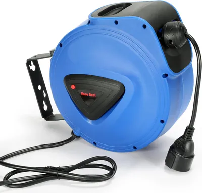 Produktbild von Peviasot Automatik Kabeltrommel 20m+1,5m 180° schwenkbar Wandhalterung Automatischer Kabelaufroller Verlängerungskabel Stromkabel Wand & Decke