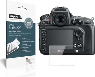 Produktbild von 1x Schutzfolie für Nikon D810E - Anti-Shock 9H Folie dipos Glass Kunststoffglas