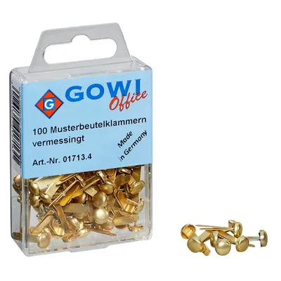 Immagine prodotto di Gowi 01713.4 100x Musterbeutelklammern Rundkopf