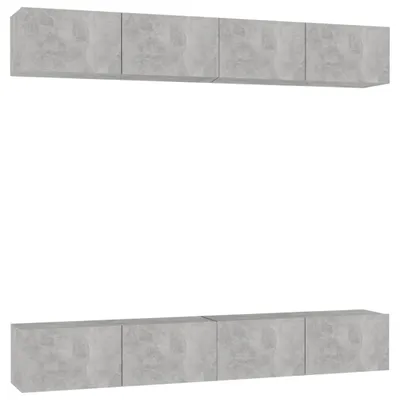Produktbild von TV-Schränke 4 Stk. Betongrau 100x30x30 cm Holzwerkstoff