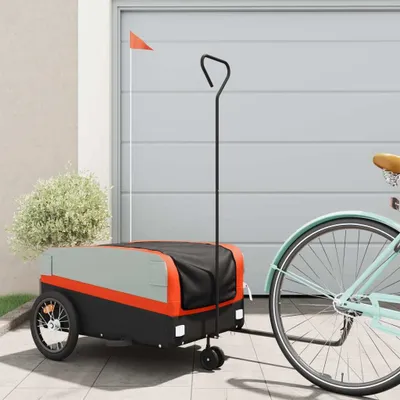Produktbild von Möbel Fahrradanhänger Schwarz und Orange 45 kg Eisen 2024