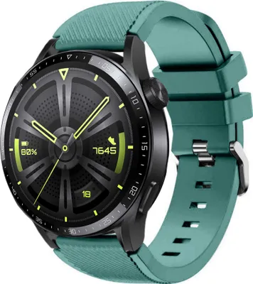 Produktbild von Strap-it Huawei Watch GT 3 46mm Silikonarmband (Kieferngrün)