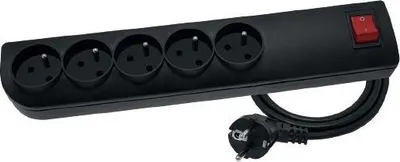 Immagine prodotto di Cavo di prolunga per protezione da sovratensioni 5 prese 3 m nero Elgotech PSF3-503-2