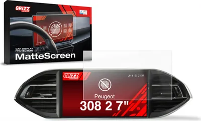 Produktbild von Matte Autodisplayfolie für Peugeot 308 2 2014 (2013-2021), Grizz Protector