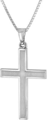 trendor 68258 Herren-Halskette mit Kreuz 925 Silber 21 mm 1