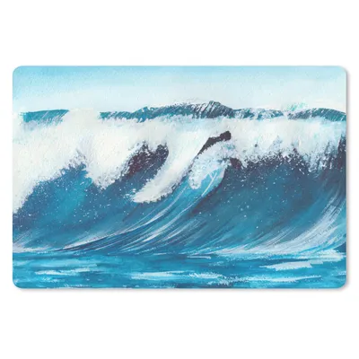 Produktbild von MuchoWow® Schreibtischunterlage Golf - Meer - Aquarell 60x40 cm - XXL Mauspad - Großes Mauspad