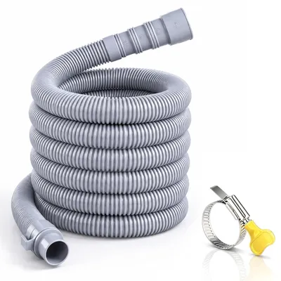 Ablaufschlauch für Waschmaschine, flexibel, 3 m, mit Adapter