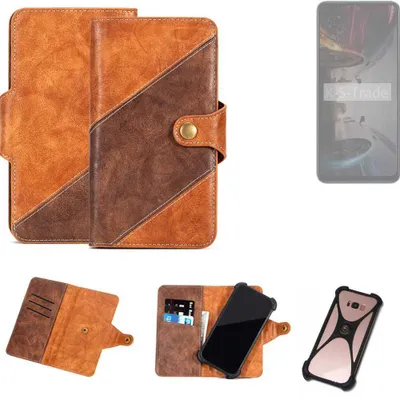Produktbild von K-S-Trade Handyhülle Schutzhülle Bookstyle Case Wallet-Case kompatibel mit Xiaomi POCO X5 5G Cover Klapphülle Kantenschutz Smartphone dunkelbraun