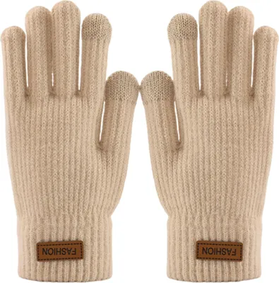Produktbild von Damen-Winterhandschuhe mit Touchscreen, warme Strickhandschuhe, weiche, dicke Handschuhe mit vollen Fingern für tägliche Ausflüge, Autofahren im Freien