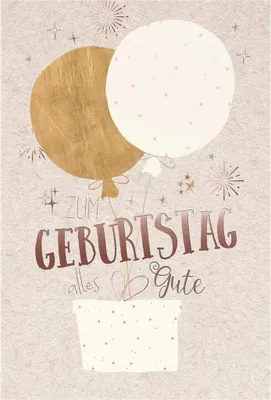 Produktbild von Geburtstag - Glückwunschkarte im Format 11,5 x 17 cm mit Umschlag