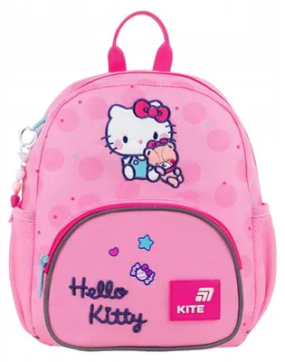 Zdjęcie produktu dla Plecak do przedszkola dziewczęcy z przednią kieszenią Hello Kitty Kite