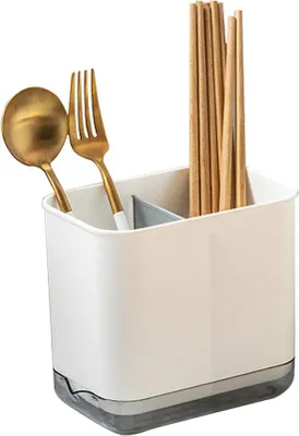 Produktbild von Küchenbad Besteckbox aus Kunststoff, PP, für Messer, Gabel, Löffel, Abfall
