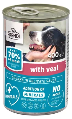 Produktbild von FRENDI with Veal chunks in delicate sauce - nassfutter für Hunde - 400g