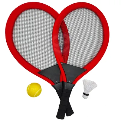 Obrázok produktu pre WOOPIE Veľké raketky na tenis/badminton pre deti, sada + loptička/pierko