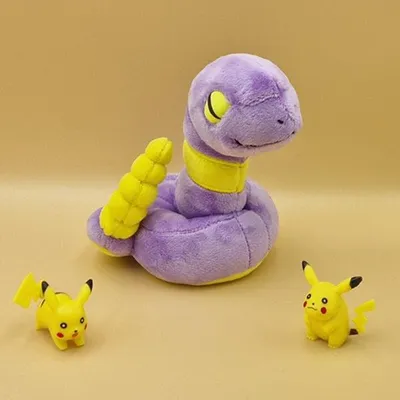 Zdjęcie produktu dla Pluszak Pokemon Rettan – pluszowa zabawka Ekans o wysokości 13 cm