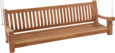 Produktbild von CLP Houpací lavice Joyce z teakového dřeva odolná proti povětrnostním vlivům s montážním materiálem, teak 200 cm