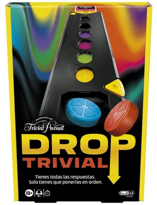 Produktbild von Drop Trivial Spiel elektronisches Party-Brettspiel für 2 Spieler oder Teams ab 13 Jahren Erwachsene