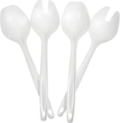 Produktbild von SIDCO Salatbesteck Kunststoff 4 tlg. Servierbesteck Salatgabel Besteck Salatlöffel