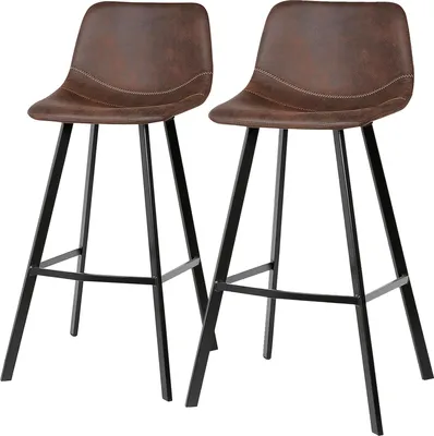 Produktbild von home24 Barstuhl - 2er-Set - Stahl