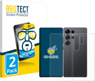 Produktbild von 2x Für Samsung Galaxy S25 Ultra (Display+Rückseite) Schutzfolie BROTECT Displayschutz Display Schutz Folie Klar Transparent