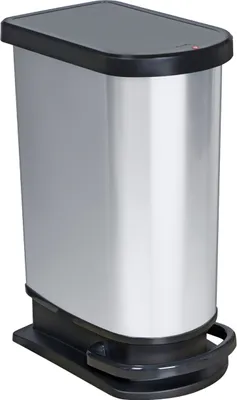 Produktbild von Treteimer mono 50 l PASO, Farbe:Silber metallic