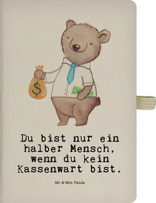 Produktbild von Mr. & Mrs. Panda Journal Kassenwart Herz - Transparent - Geschenk, Kladde, Verein, Tagebuch A5, Lustig, Witzig, Notizbuch, Spruch, Skizzenbuch