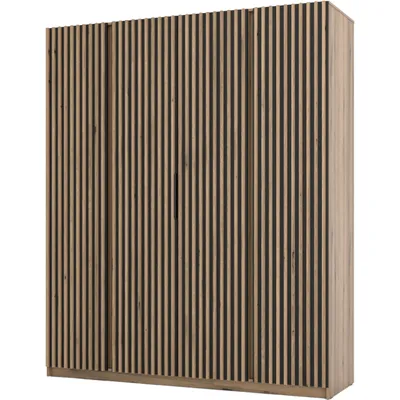 Obrázok produktu pre Skriňa 200cm KAYA 15 dub evoke / čierna / dub evoke