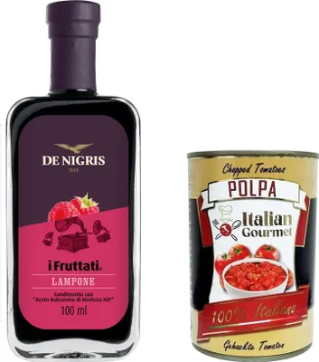Produktbild von De Nigris- I Fruttati Lampone Die fruchtigen Himbeeren 100ml+ Italian Gourmet polpa 400g