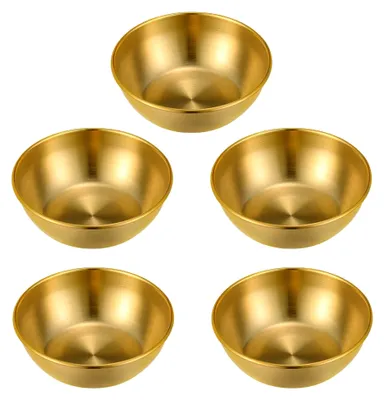 Produktbild von Edelstahl-Dip-Schälchen, 5 Stück Kleine Servierschalen für Saucen, Sushi und Vorspeisen, Rostfrei und Spülmaschinenfest