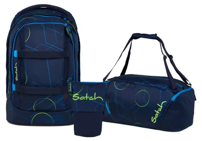 Produktbild von Satch, Schulrucksack-Set PACK Blue Tech 3-teilig, ab 5. Klasse