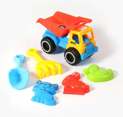 Zdjęcie produktu dla Zestaw Do Piasku Piaskownicy Auto Wywrotka Foremki Grabki Łopatka