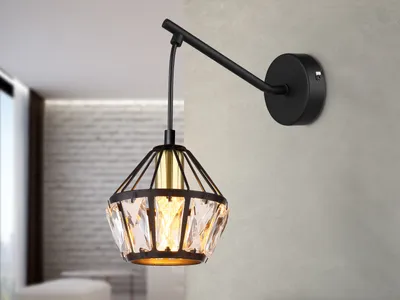Produktbild von Ausgefallene LED Wandleuchte, moderne Glaskristallen Wandlampen fürs Wohnzimmer