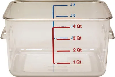 Produktbild von Rubbermaid 6304, Behälter, Rechteckig, 3,8 l, Transparent, Polycarbonat, -40 - 100 °C