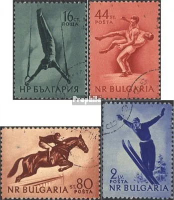 Produktbild von Briefmarken Bulgarien 1954 Mi 928-931 (kompl.Ausg.) gestempelt Sportarten