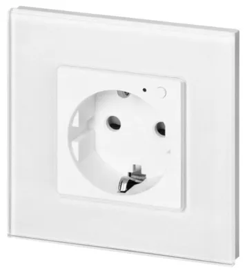 Immagine prodotto di Presa intelligenti sottili Orno, Schuko, con controllo Wi-Fi, bianco, 86x86mm