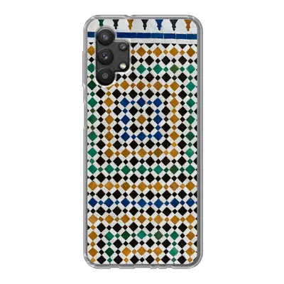 Produktbild von MuchoWow® Handyhülle Schutzhülle Hülle für Samsung Galaxy A32 5G Ein marokkanisches Mosaik, das wie eine Art Labyrinth aussieht Silikon Softcase Handy Hülle - Softcase