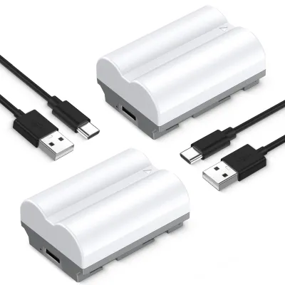 Produktbild von K&F CONCEPT NP-W235 Kamera-Akku, 7,2 V, 2400 mAh, 17,2 Wh, große Kapazität, mit Typ-C-Ladeanschluss, LED-Anzeige, Ersatz für Fujifilm X-T4/ X-T5/ GFX 50S II/ GFX 100S/ X-H2/ X-H2S, 2er-Pack