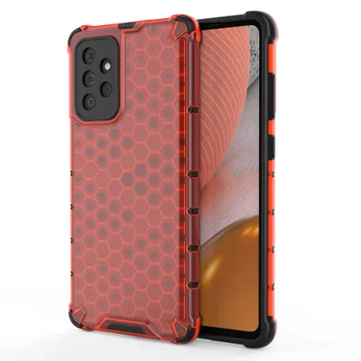 Image de Coque Honeycomb Rouge pour Samsung Galaxy A72 KP10263