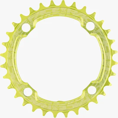 Obrázek produktu pro Řetězový kroužek Race Face, 104BCD, 4 otvory, 34 zubů, zelený