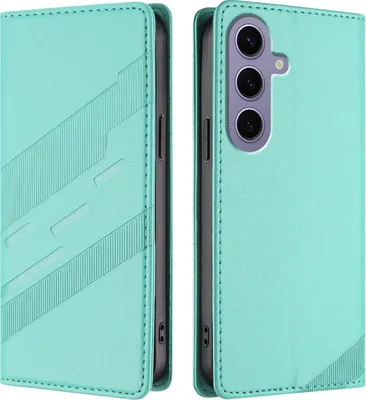 Obrázek produktu pro Pouzdro pro Samsung Galaxy S24,Polyuretankožené peněženkové pouzdro s přihrádkou na karty a funkcí stojánku Türkis