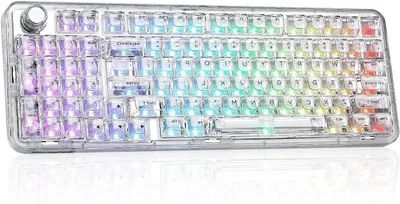 Obrázek produktu pro Mechanická klávesnice - Bezdrátové připojení QMK VIA - Zvýšení produktivity - Vyměnitelné spínače (hot-swappable) - Rozložení kláves 98% - Bílá barva