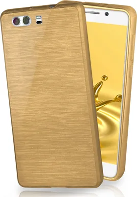 Produktbild von moex® Brushed Case kompatibel mit Huawei P9 - Hülle aus Silikon, Gold