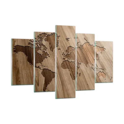 Produktbild von Bilder auf glas - Geographie Globus Karte - 150x100cm - Glasbilder - Wandbilder - Kunstdruck - zum Aufhängen bereit - Wanddekoration aus Glas - Glas Bilder - Wandbild auf Glas - GEA150x100-3042