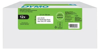 Produktbild von DYMO LW-Rücksendeetiketten Vorteilspack 25x54mm 12Rl 500St/R