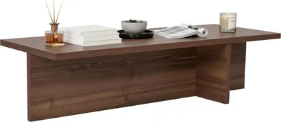 Image de Marmorito - Table de Salon, 120x45x30h cm Noyer Marron, Rectangulaire