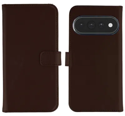 Productafbeelding van Selencia Echt Leren Bookcase voor de Google Pixel 11 / 11 Pro - Donkerbruin