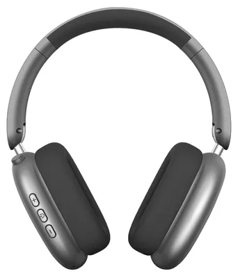 Zdjęcie produktu dla Słuchawki bezprzewodowe z redukcją szumów, nausznne, Bluetooth, dźwięk wysokiej jakości, 48 godzin pracy na baterii, składane, z mikrofonem, kompatybilne z iOS, Android i PC, kolor: szary