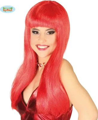 Produktbild von rote Teufel Hexen Perücke für Damen